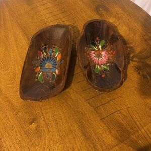 Painted wooden bowls